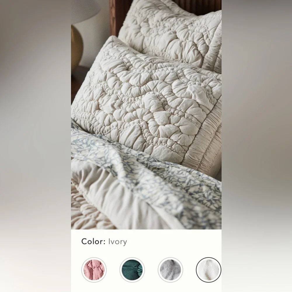 Anthropologie Brooke Heathered Jersey Cotton Quilt NWT